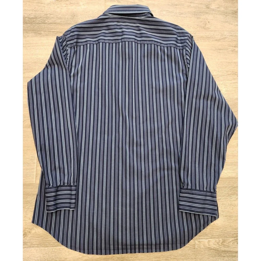 Banana Republic Men's Striped Button Up Long Sleeve Stretch Shirt L (16-16.5)